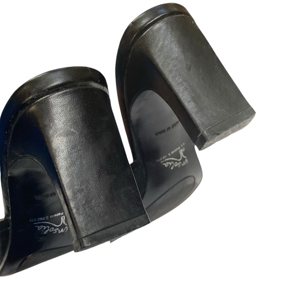 Ipanema black leather mule slide heels shoes size 7 with Insola technology - Picture 5 of 8